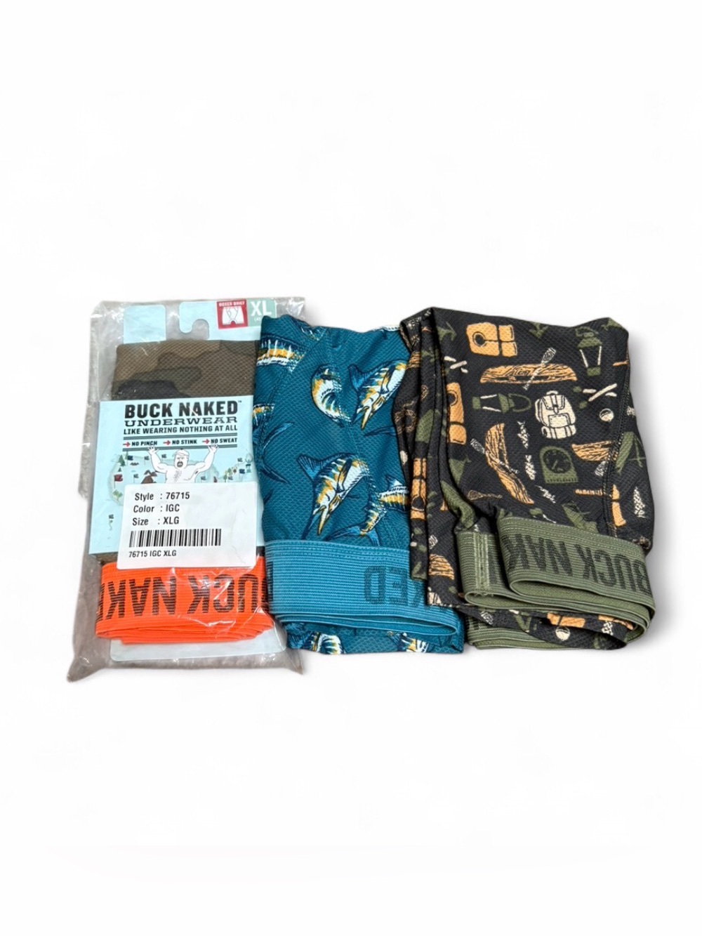Three-pack of Buck Naked boxer briefs by Duluth Trading Co.